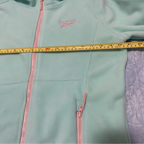Reebok Womens Mint Fleece  Outerwear Fleece Jacket Coat Size Large - Picture 6 of 9